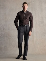 Barbour® Brown Regular Fit Flannel 100% Cotton Shirt - Image 3 of 6