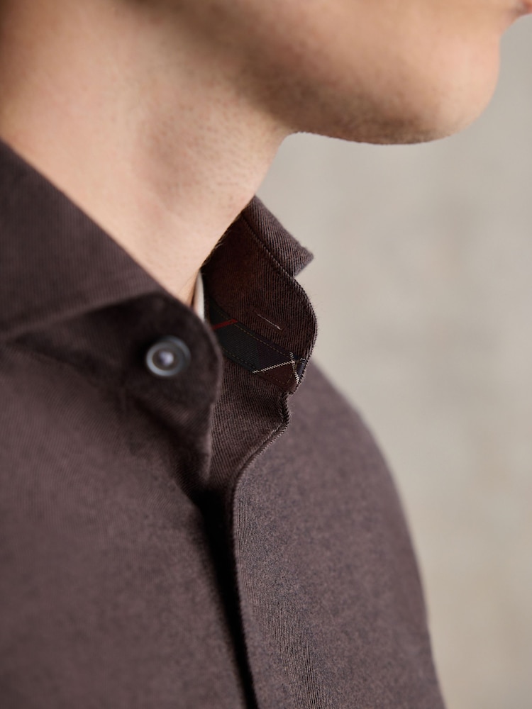 Barbour® Brown Regular Fit Flannel 100% Cotton Shirt - Image 6 of 6