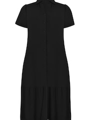 Live Unlimited Black Jersey Tiered Midi Shirt Dress - Image 6 of 6