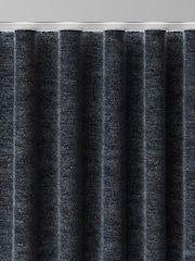 Navy Blue Boucle Textured Made to Measure Curtains - Image 7 of 9