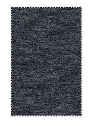 Navy Blue Boucle Textured Made to Measure Curtains - Image 9 of 9