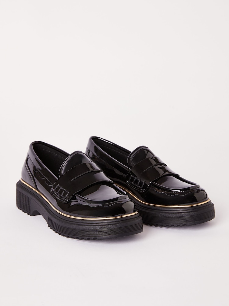 Zapatos escolares tipo mocasines de cuero sintético con suela gruesa Rand de Lipsy - Imagen 2 de 4 Zapatos escolares tipo mocasines de cuero sintético con suela gruesa Rand de Lipsy - Imagen 2 de 4