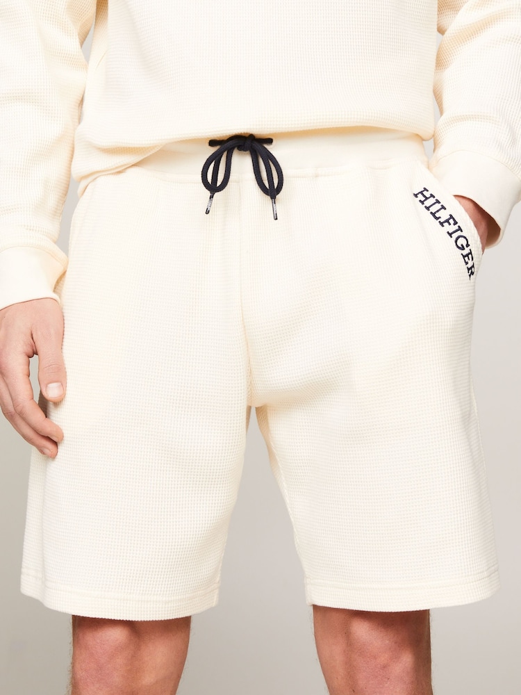 Tommy Hilfiger Cream Lounge Mesh Shorts - Image 1 of 6