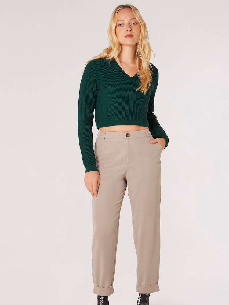 Apricot Brown Soft Twill Chino Trousers - Image 1 of 4