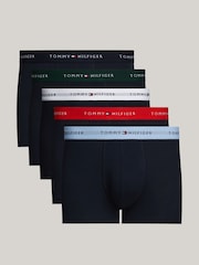 Tommy Hilfiger Blue Trunks 5 Pack - Image 1 of 5