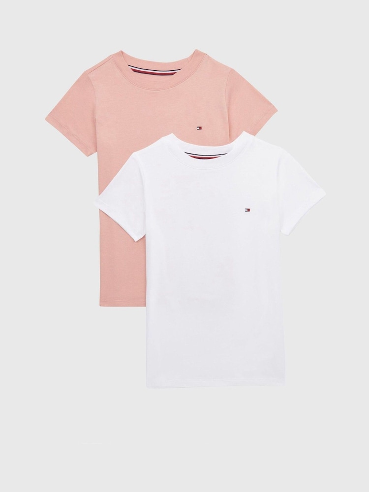 Tommy Hilfiger Cotton T-Shirts 2 Pack - Image 1 of 3 Tommy Hilfiger Cotton T-Shirts 2 Pack - Image 1 of 3