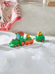 Set of 5 Green Train Christmas Bath Buddies - Image 1 of 5