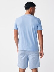 Tommy Hilfiger Blue Woven 100% Cotton Pyjamas Set - Image 2 of 7