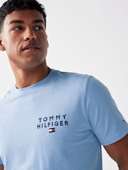 Tommy Hilfiger Blue Woven 100% Cotton Pyjamas Set - Image 3 of 7