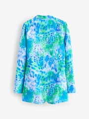 Blue Long Sleeved Shortie Swimsuit (3-16yrs) - Image 6 of 7
