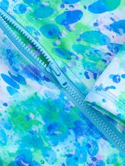 Blue Long Sleeved Shortie Swimsuit (3-16yrs) - Image 7 of 7