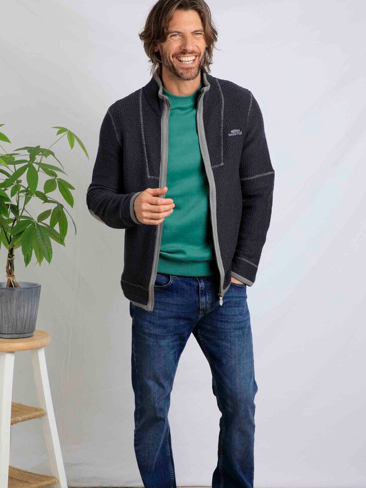 Weird Fish Blue Grafham Eco Full Zip Limited Edition Macaroni Fleece - Image 1 of 7