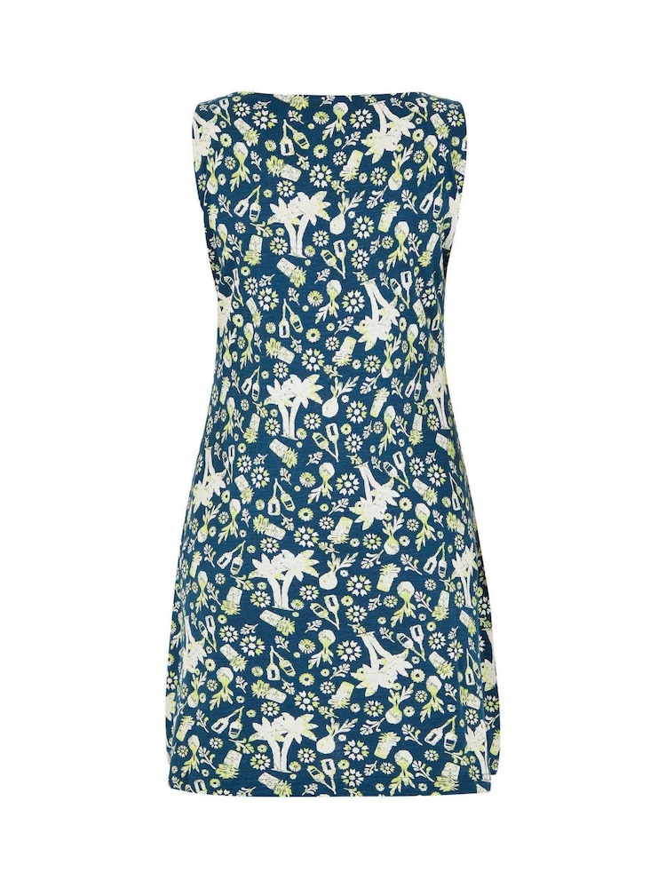 Weird Fish Blue Indus Printed Jersey Tunic - Image 6 of 6 Weird Fish Blue Indus Printed Jersey Tunic - Image 6 of 6