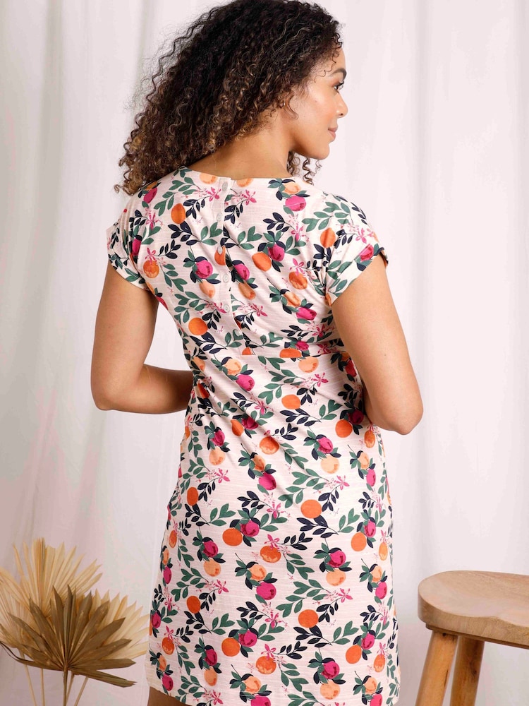 Weird Fish Tallahassee Organic Printed Jersey Dress - Image 2 of 7
