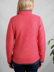 Weird Fish Green Beye Eco 1/4 Zip Grid Fleece - Image 2 of 7