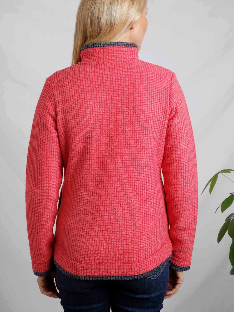 Weird Fish Green Beye Eco 1/4 Zip Grid Fleece - Image 2 of 7