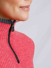 Weird Fish Green Beye Eco 1/4 Zip Grid Fleece - Image 5 of 7