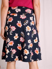 Weird Fish Blue Malmo Organic Printed Jersey Skirt - Image 2 of 6