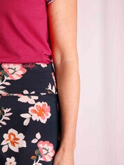 Weird Fish Blue Malmo Organic Printed Jersey Skirt - Image 4 of 6