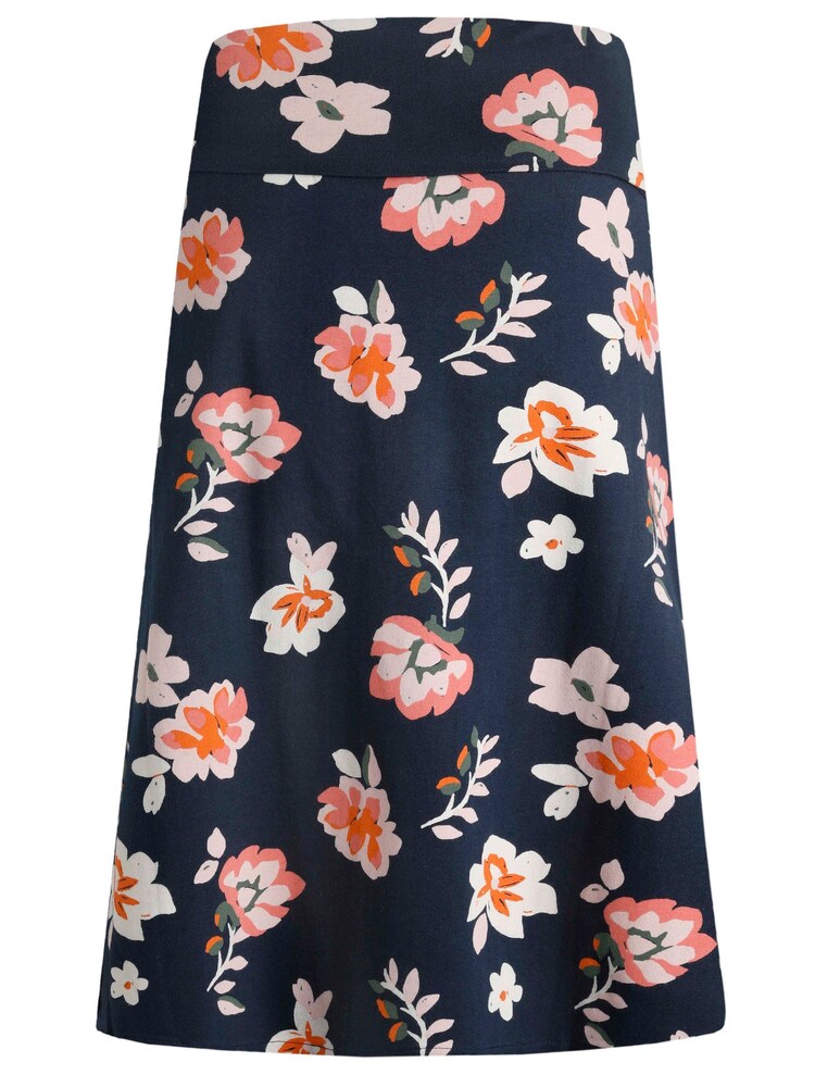 Weird Fish Blue Malmo Organic Printed Jersey Skirt - Image 6 of 6