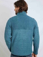Weird Fish Blue Longmont Quarter Zip Stripe Fleece - Image 2 of 6