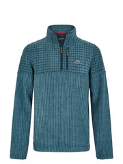 Weird Fish Blue Longmont Quarter Zip Stripe Fleece - Image 5 of 6