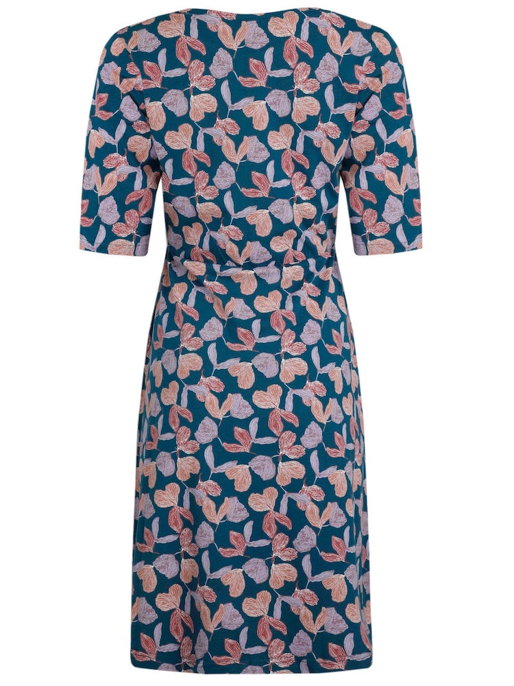 Blau - Weird Fish – Cassandra – bedrucktes Swingkleid aus Bio-Jersey - Bild 8 von 8