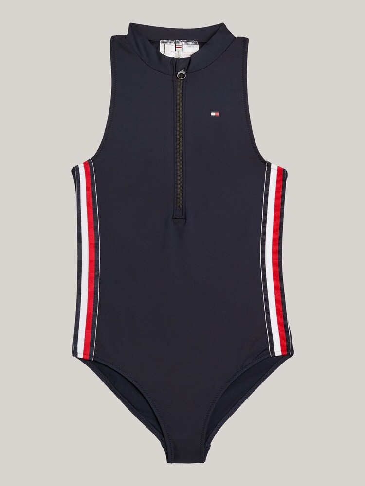 Tommy Hilfiger Blue Rashguard One Piece Swimsuit - Image 1 of 3