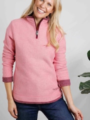 Weird Fish Green Beye Eco 1/4 Zip Grid Fleece - Image 1 of 14