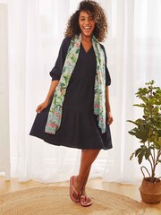 Weird Fish Blue Margo Eco Seerskucker Dress - Image 2 of 7