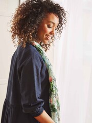 Weird Fish Blue Margo Eco Seerskucker Dress - Image 4 of 7