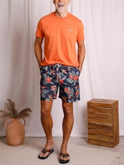 Weird Fish Blue Belukha Printed Swim Shorts - Image 2 of 8