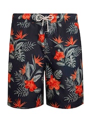 Weird Fish Blue Belukha Printed Swim Shorts - Image 7 of 8