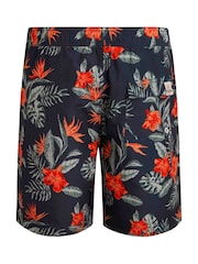 Weird Fish Blue Belukha Printed Swim Shorts - Image 8 of 8