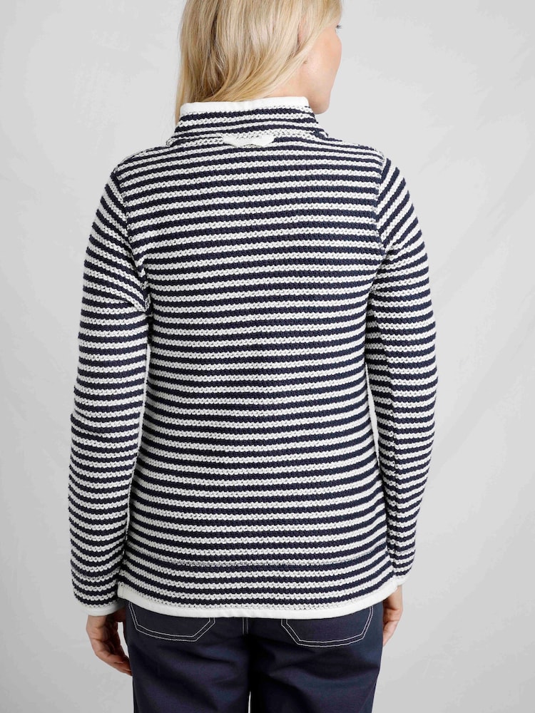 Weird Fish Multi Meadow Eco 1/4 Zip črtast; progast Macaroni Fleece - Slika 2 iz 7