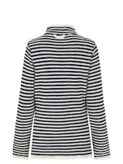 Weird Fish Meadow Eco Macaroni Gestreiftes Fleece-Oberteil mit 1/4-Reißverschluss, Bunt - Bild 13 von 14