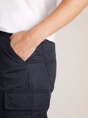 Weird Fish Blue Rhae Organic 100% Cotton Cargo Shorts - Image 4 of 7
