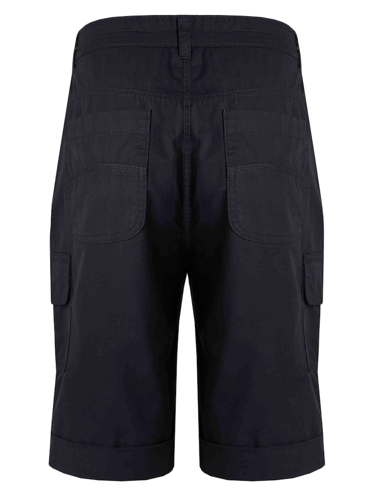Weird Fish Blue Rhae Organic 100% Cotton Cargo Shorts - Image 7 of 7