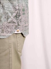 Weird Fish Green Faraway Organic Short Sleeve Printed Shirt - Image 4 of 6