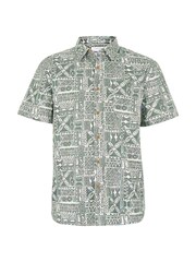 Weird Fish Green Faraway Organic Short Sleeve Printed Shirt - Image 5 of 6