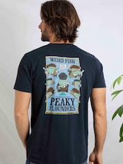 Weird Fish Blue Peaky Flounders Artist T-Shirt - Image 2 of 5