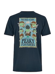 Weird Fish Blue Peaky Flounders Artist T-Shirt - Image 5 of 5