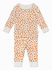 MORI Cream Organic Cotton & Bamboo Giraffe Spot Pyjama Set - Image 1 of 4