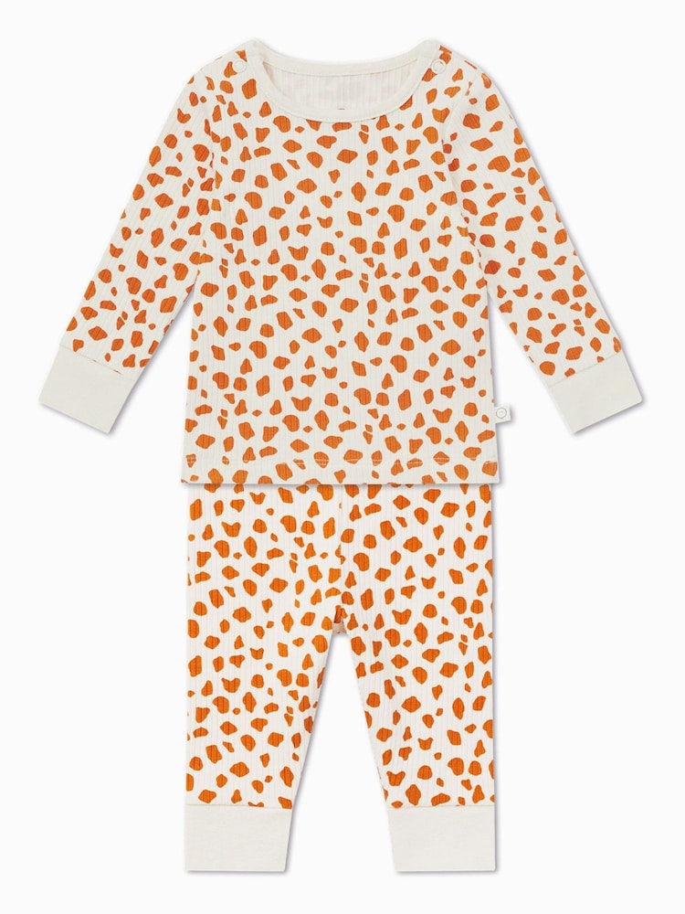 MORI Cream Organic Cotton & Bamboo Giraffe Spot Pyjama Set - Image 1 of 4