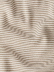 MORI Cream Cotton & Bamboo Stripe Zip Up Sleepsuit - Image 4 of 4