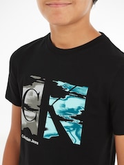 Calvin Klein Black 100% Cotton Graphic Logo T-Shirt - Image 3 of 6