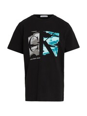 Calvin Klein Black 100% Cotton Graphic Logo T-Shirt - Image 4 of 6