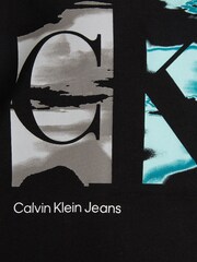 Calvin Klein Black 100% Cotton Graphic Logo T-Shirt - Image 6 of 6