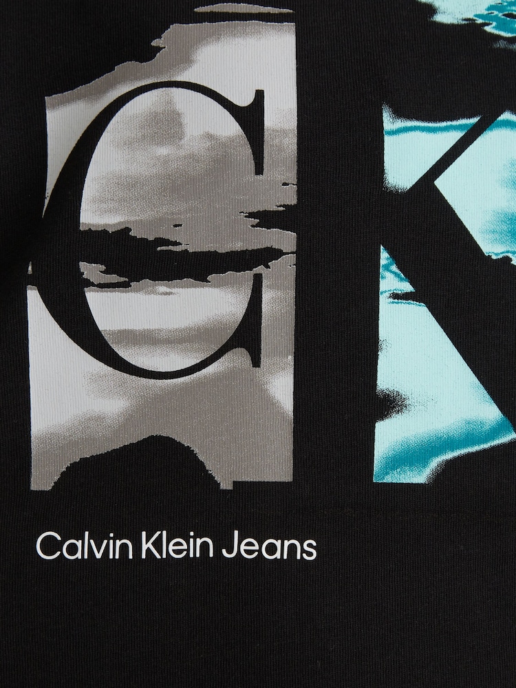 Calvin Klein Black 100% Cotton Graphic Logo T-Shirt - Image 6 of 6 Calvin Klein Black 100% Cotton Graphic Logo T-Shirt - Image 6 of 6