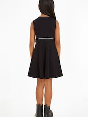 Calvin Klein Black Logo Tape Sleeveless Punto Dress - Image 2 of 6